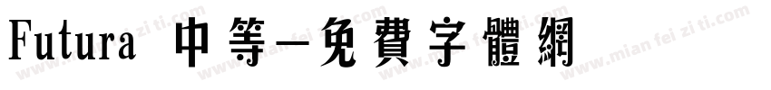 Futura 中等字体转换